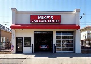 Exterior view of Mike's Car Care Center shop in North Grafton